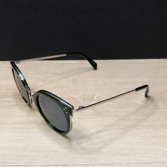 CELINE CL40011U 98V GREEN SHINNY SILVER SUNGLASSES MADE IN ITALY - Picture 2 of 8